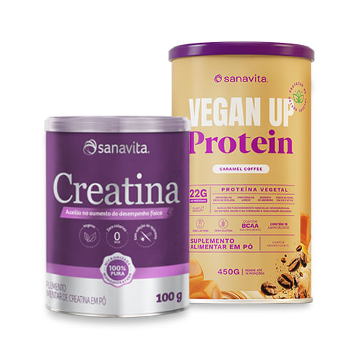 Combo Suplementos Vegan UP + Creatina Sanavita
