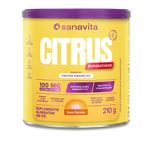 Pote de suplemento alimentar Citrus Superativado sabor frutas amarelas, com 100 mg de cafeína.